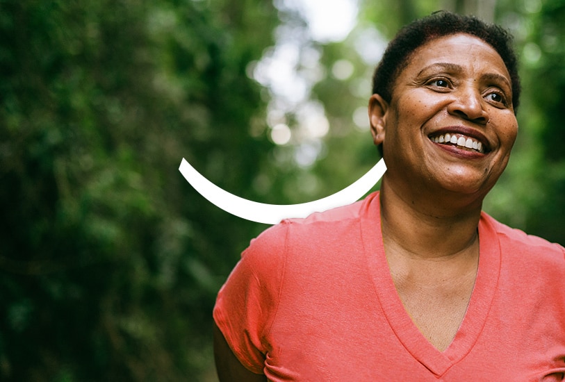 Older woman smiling