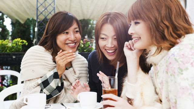 Girls having fun