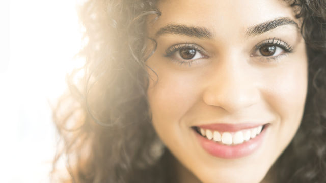 woman smiling