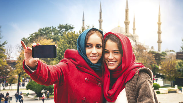 friends taking a picture