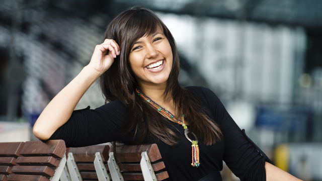 girl smiling
