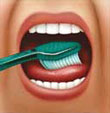 brushing tongue