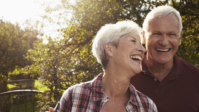 adults smiling