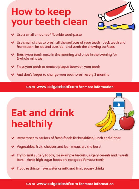 "How to Keep Your Teeth Clean" Infographics