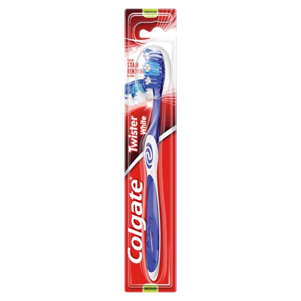 Colgate<sup>®</sup> Twister Whitening Medium Toothbrush