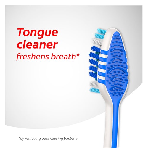 Tongue cleaner freshens breath*