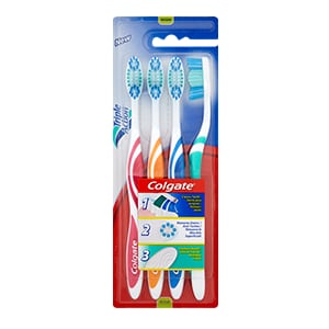 Colgate<sup>®</sup> Triple Action Medium Toothbrush 4 Pack