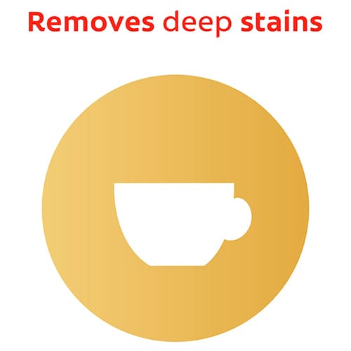 Removes deep stains